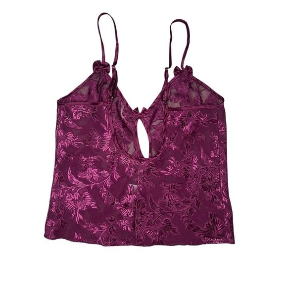 Frederick’s of Hollywood Women’s Small Pajama Set Tank & Shorts Purple Bows - Picture 5 of 9